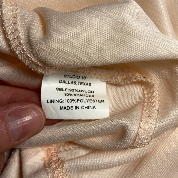 CLOSING SALE Lace Dress with Sheer Short Sleeves - Picture 5 of 6